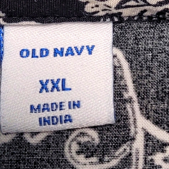 Old Navy Casual Dress Blk White Floral Jacobean Print Size xxl (1×) - Picture 9 of 11